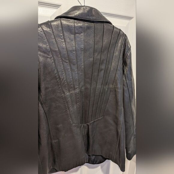 Avanti New York Size 1X Genuine Leather Black Jacket - Picture 4 of 9